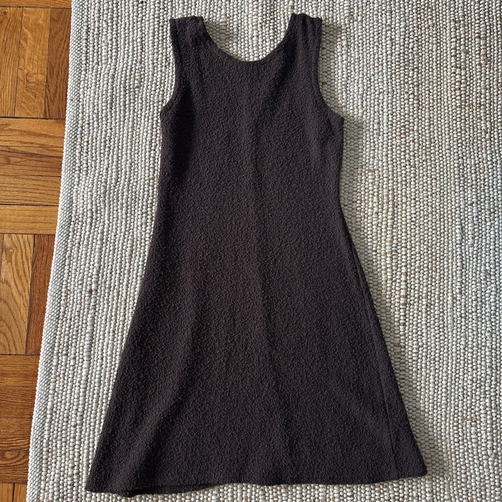 Brown sheepskin mini Dress